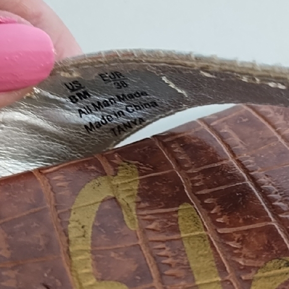 Silver a Sandals with Cork Low Platform Rubber Sole Flip Flops - Picture 8 of 16